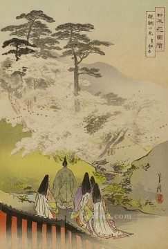 尾形月耕 Painting - 日本花図会 1896 5 尾形月光浮世絵